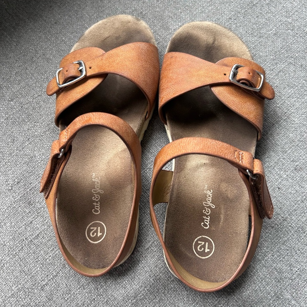 Cat & Jack toddler girl Brown Sandals size 12